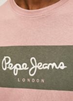 lejía rosa playera con logo bordado Pepe Jeans 06X4926 hombres - Imagen 4