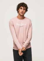lejía rosa playera con logo estampado Pepe Jeans 06X4915 hombres