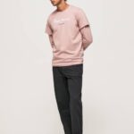 lejía rosa playera con logo estampado Pepe Jeans 06X4917 hombres