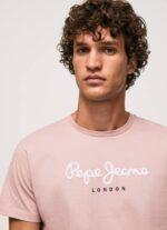 lejía rosa playera con logo estampado Pepe Jeans 06X4917 hombres - Imagen 3