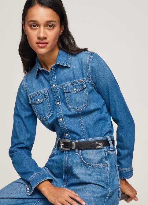mezclilla_camisa_de_mezclilla_ajustada_pepe_jeans_06x4320_mujer.jpg mezclilla camisa de mezclilla ajustada Pepe Jeans 06X4320 mujer - Imagen 1