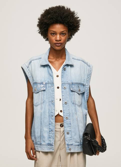 mezclilla chaleco de mezclilla oversize Pepe Jeans 06X4131 mujer - Imagen 1