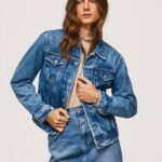mezclilla chamarra de mezclilla regular fit Pepe Jeans 06X497 mujer