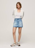 mezclilla falda de mezclilla de corte estándar Pepe Jeans 06X4479 mujer