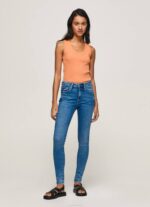 mezclilla jeans ajustados con cintura alta Pepe Jeans 06X458 mujer