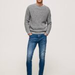 mezclilla jeans ajustados de tiro medio Mason Pepe Jeans 06X4791 hombres