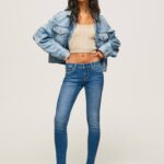 mezclilla jeans ajustados de tiro medio soho Pepe Jeans 06X448 mujer