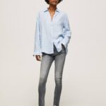 mezclilla jeans regent de talle alto Pepe Jeans 06X447 mujer