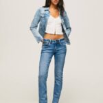 mezclilla jeans saturn de tiro medio Pepe Jeans 06X422 mujer