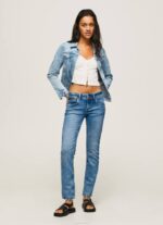 mezclilla jeans saturn de tiro medio Pepe Jeans 06X422 mujer