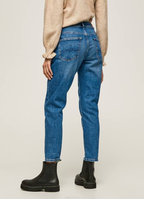 mezclilla jeans violeta mom carrot fit de cintura alta Pepe Jeans 06X482 mujer - Imagen 4