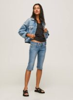 mezclilla shorts de mezclilla 3/4 de corte estándar Pepe Jeans 06X4508 mujer