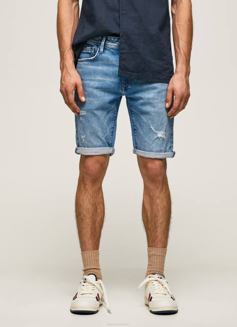 mezclilla shorts de mezclilla con corte tapered stanley Pepe Jeans 06X4821 hombres - Imagen 2