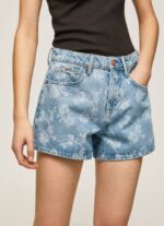 mezclilla shorts de mezclilla con estampado floral Pepe Jeans 06X4502 mujer - Imagen 3