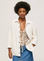mezclilla sobrecamisa de mezclilla con estampado de rayas Pepe Jeans 06X4353 mujer