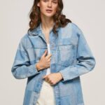mezclilla sobrecamisa de mezclilla regular fit Pepe Jeans 06X4352 mujer