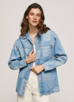 mezclilla sobrecamisa de mezclilla regular fit Pepe Jeans 06X4352 mujer