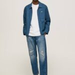 mezclilla vaqueros cade de tiro medio holgados Pepe Jeans 06X4812 hombres