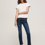 mezclilla vaqueros gen de tiro medio recto Pepe Jeans 06X44 mujer