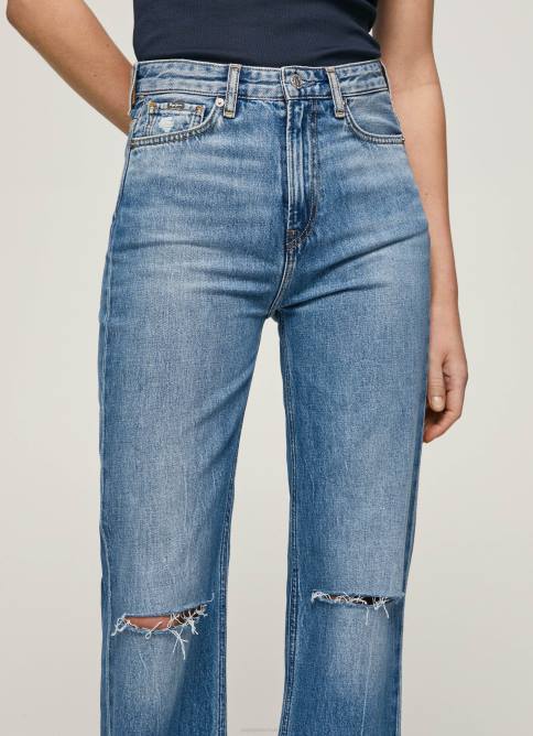 mezclilla vaqueros harper con tiro alto y corte acampanado Pepe Jeans 06X464 mujer - Imagen 2