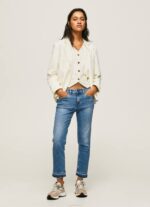 mezclilla vaqueros jolie de tiro medio con corte regular Pepe Jeans 06X420 mujer