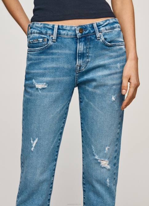 mezclilla vaqueros jolie de tiro medio con corte regular Pepe Jeans 06X429 mujer - Imagen 3