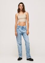 mezclilla vaqueros robyn de talle alto y corte regular Pepe Jeans 06X416 mujer