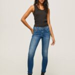 mezclilla vaqueros skinny pixie de tiro medio Pepe Jeans 06X454 mujer