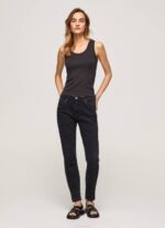 mezclilla vaqueros violetas de talle alto Pepe Jeans 06X492 mujer