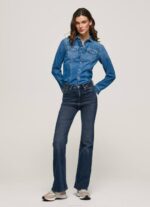 mezclilla vaqueros willa de talle alto y corte acampanado Pepe Jeans 06X461 mujer