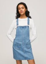 mezclilla vestido con peto de mezclilla Pepe Jeans 06X4162 mujer