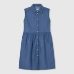 mezclilla vestido de mezclilla con manga sisa Pepe Jeans 06X41385 chica