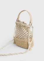 mousse bolso bombonera de macramé y paja Pepe Jeans 06X4740 mujer - Imagen 3