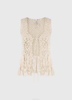 mousse chaleco de macramé con flecos Pepe Jeans 06X4135 mujer - Imagen 5