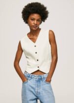 mousse chaleco tejido combinado Pepe Jeans 06X4346 mujer - Imagen 2
