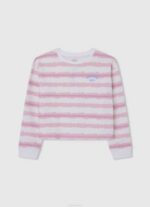 mousse jersey calado con motivo de rayas Pepe Jeans 06X41410 chica - Imagen 4