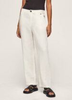 mousse pantalones rectos de tejido fluido Pepe Jeans 06X4311 mujer - Imagen 2