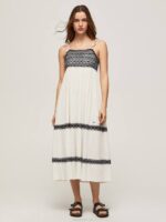 mousse vestido de algodón bordado Pepe Jeans 06X4189 mujer