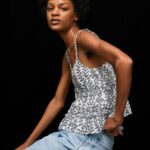 multi camiseta sin mangas con estampado floral Pepe Jeans 06X4334 mujer