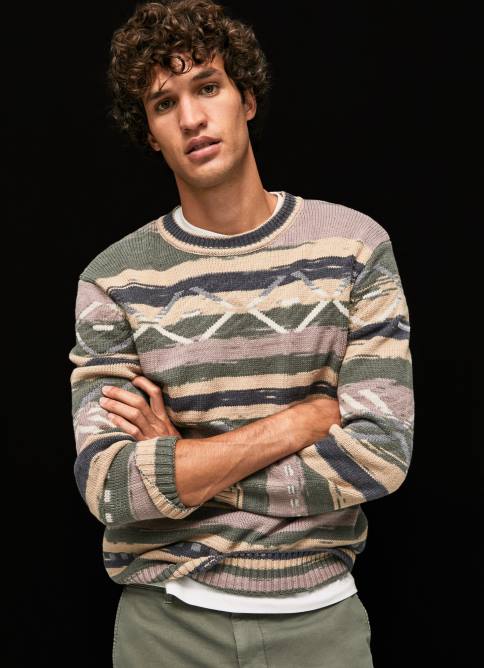multi_jersey_a_rayas_con_cuello_redondo_pepe_jeans_06x4857_hombres.jpg multi jersey a rayas con cuello redondo Pepe Jeans 06X4857 hombres - Imagen 1