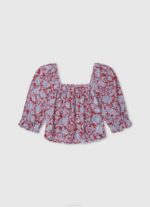multi top con estampado de cuadros Pepe Jeans 06X41419 chica - Imagen 4