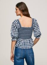 multi top corto con estampado de cuadros Pepe Jeans 06X4370 mujer - Imagen 4