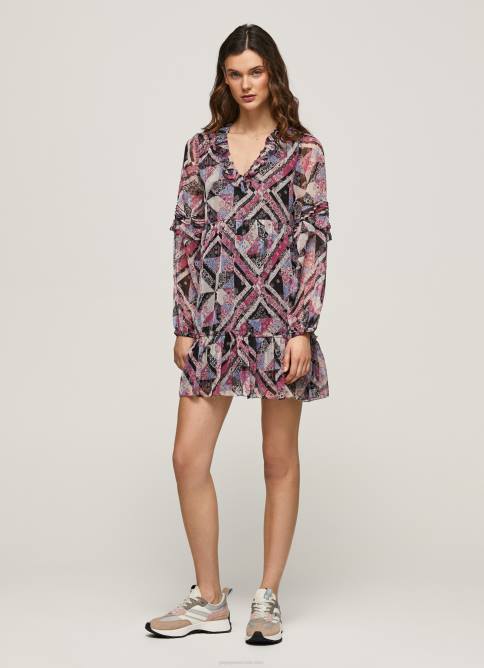 multi vestido corto de corte boxy Pepe Jeans 06X4179 mujer - Imagen 4