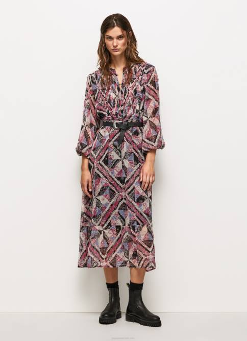 multi_vestido_midi_con_detalles_paisley_pepe_jeans_06x4180_mujer.jpg multi vestido midi con detalles paisley Pepe Jeans 06X4180 mujer - Imagen 1