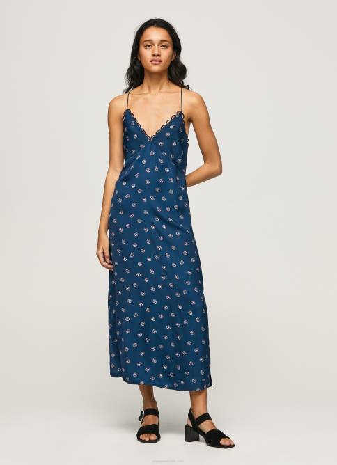 multi vestido Pala de satén floral Pepe Jeans 06X4161 mujer - Imagen 1