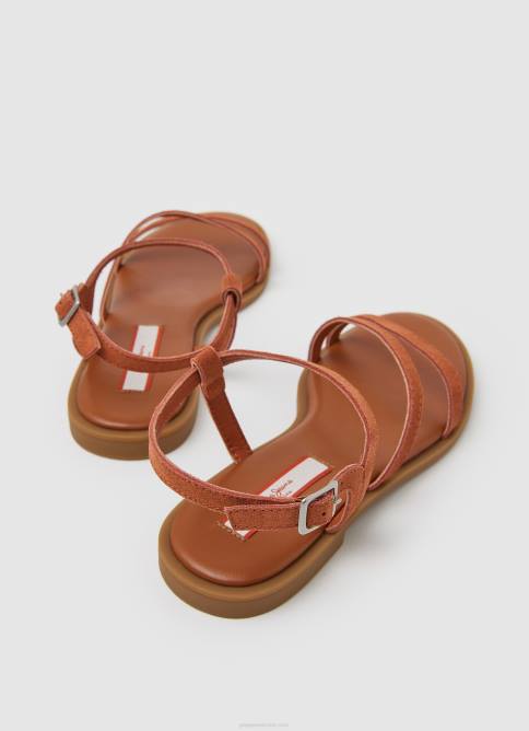 naranja óxido sandalias planas de ante hayes folk Pepe Jeans 06X4667 mujer - Imagen 4