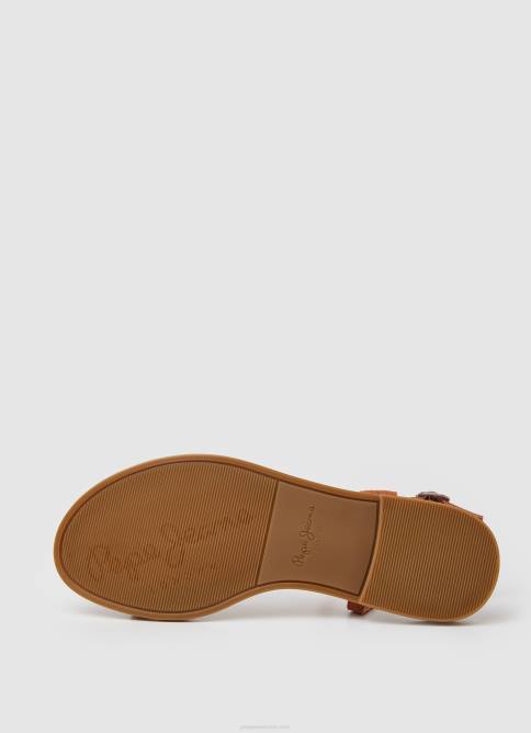 naranja óxido sandalias planas de ante hayes folk Pepe Jeans 06X4667 mujer - Imagen 5