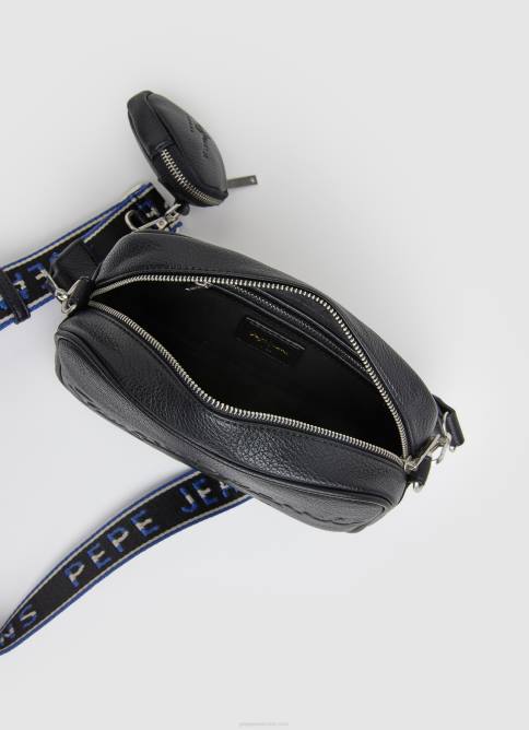 negro bolsa crossbody con logo en relieve Pepe Jeans 06X4713 mujer - Imagen 3