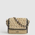 negro bolsa crossbody de paja tejida Pepe Jeans 06X4718 mujer