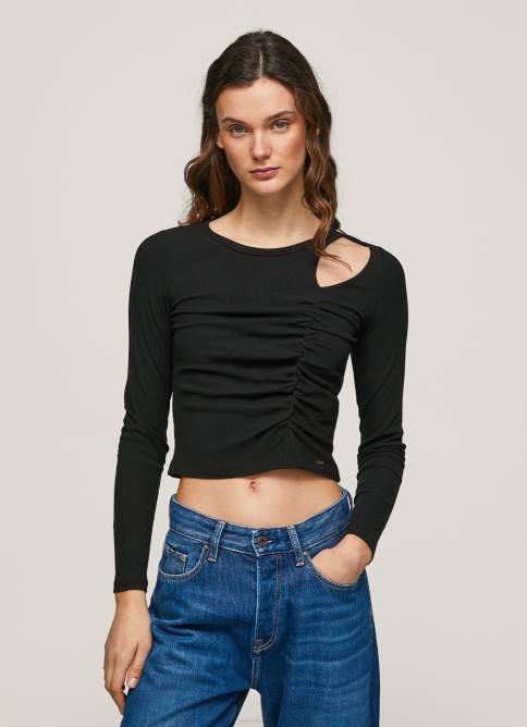 negro_camiseta_asimetrica_de_manga_larga_pepe_jeans_06x4405_mujer.jpg negro camiseta asimétrica de manga larga Pepe Jeans 06X4405 mujer - Imagen 1